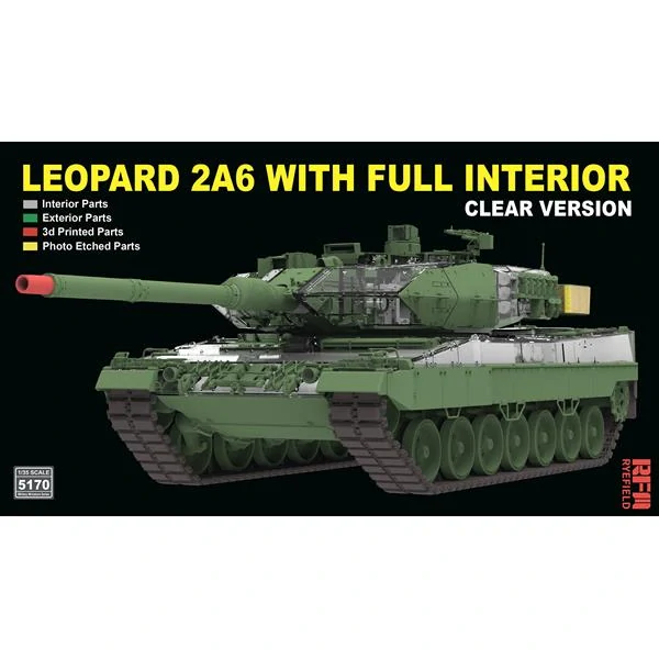 RFM Leopard 2 A6 MBT w/ FULL INTERIOR - clear edition 1/35 (Předobjednávka prosinec/leden)