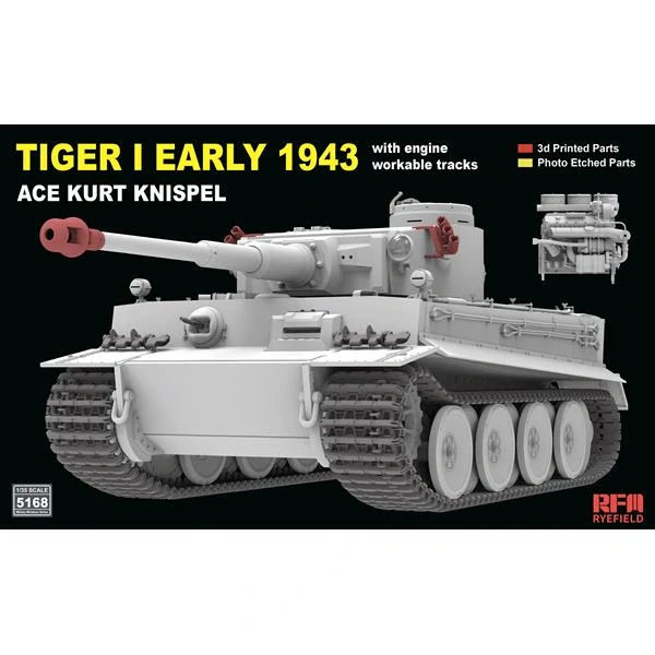 RFM Tiger I early 43, Kurt Knispel, with engine, workable tracks 1/35 (Předobjednávka prosinec/leden)