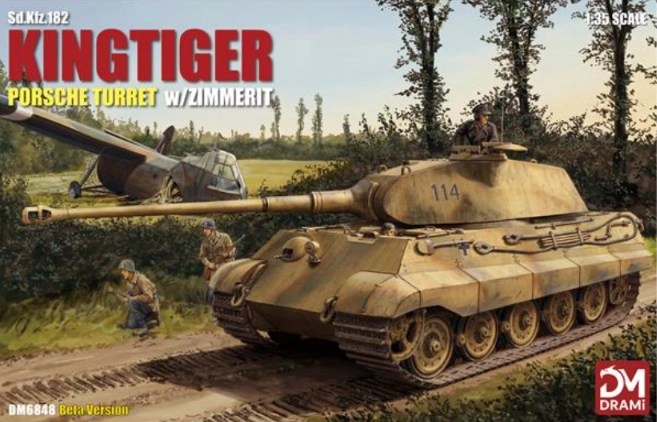 DRAMi Sd.Kfz. 182 Kingtiger Porsche turret 1/35 (Předobjednávka listopad/prosinec)