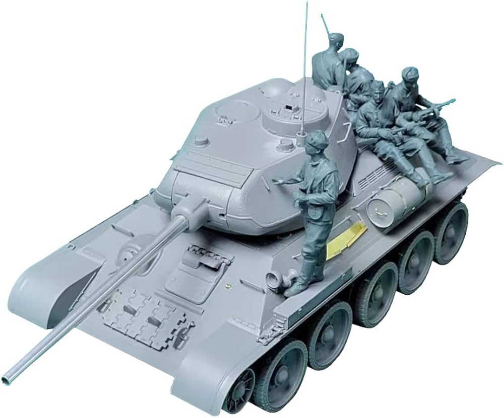 Border Model T-34/85 Composite Turret 112 Plant (5 Figurek. pohyblivé pásy a podvozek a kovová hlaveň) 1/35