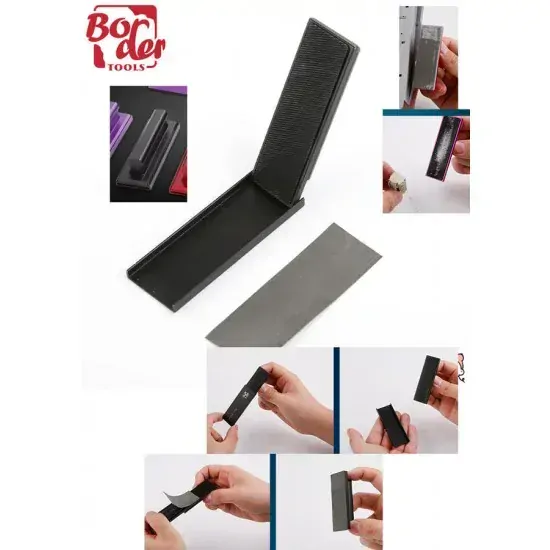 Border Model Grinding Plate & Sandpaper 2in1 Tool - Medium Grit (Black) / Kovové brusné madlo (2 v 1 i pro brusný papír) - střední