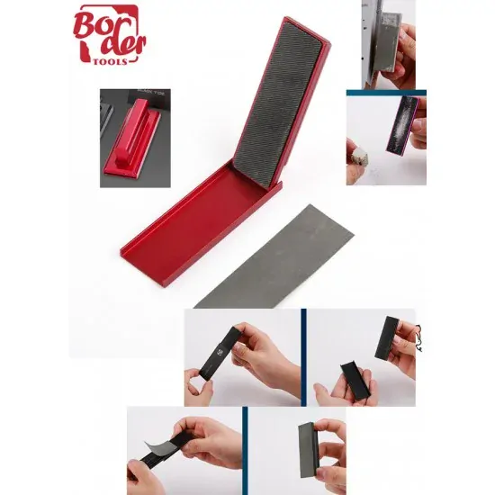 Border Model Grinding Plate & Sandpaper 2in1 Tool - Course Grit (Red) / Kovové brusné madlo (2 v 1 i pro brusný papír) - hrubé