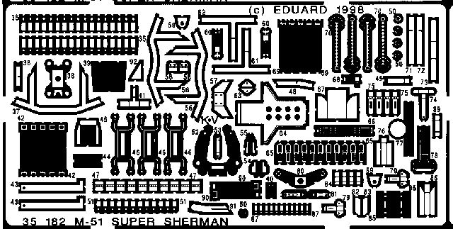 Eduard M-51 Super Sherman (Academy) - detail set 1/35