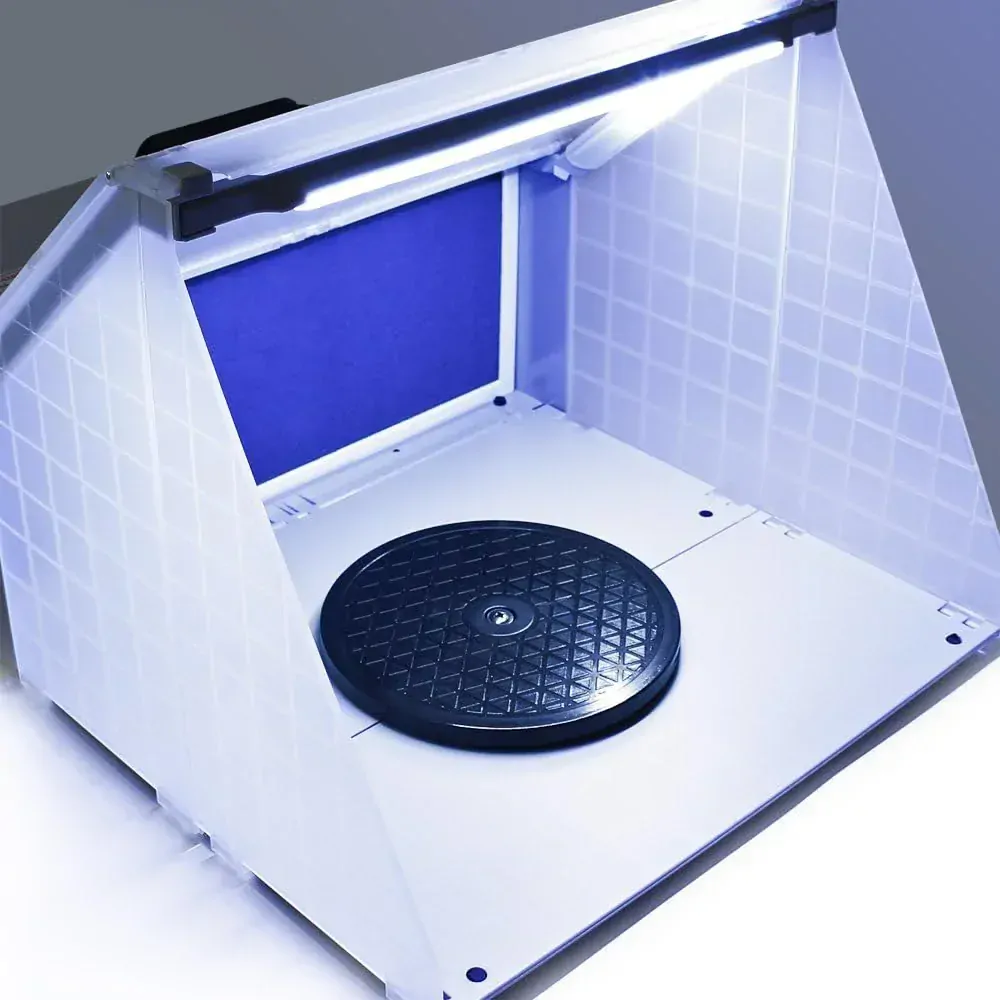 Stříkací filtrační box pro Airbrush 42cm - 4m3/min + LED + Ext. hadice