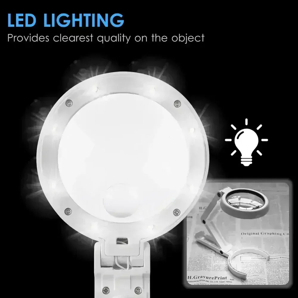 Modelářská Lupa s LED - zvětšení 5x,10x
