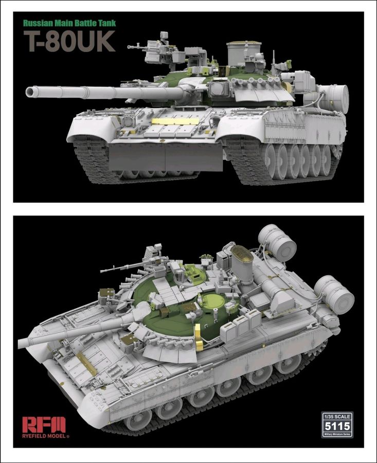 RFM T-80UK Russian Main Battle Tank with workable tracks  1/35