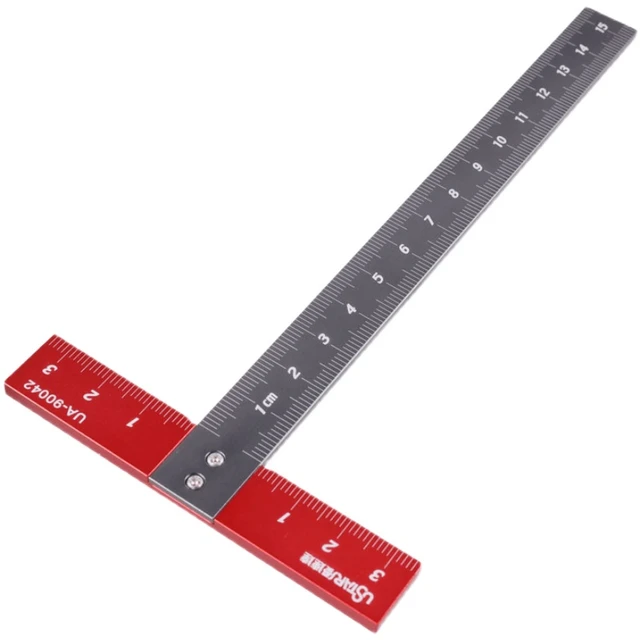 UStar Pravoúhlé Řezací Pravítko Kovové - 15cm (Přesazené)