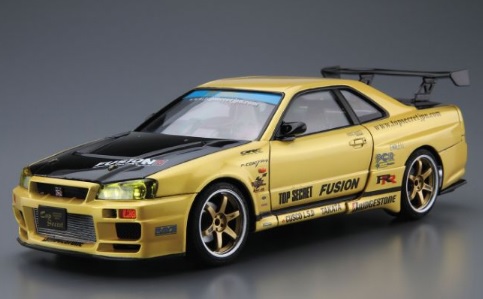 Aoshima Top Secret BNR34 Skyline GT-R '02 (Nissan) 1/24