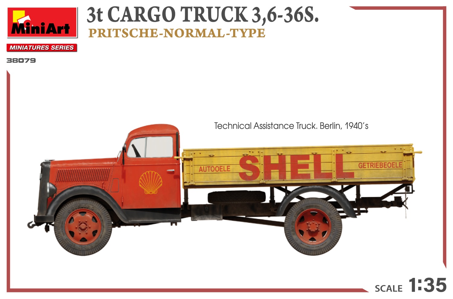 MiniArt 3t Cargo Truck 3,6-36S. Pritsche-Normal-Type 1/35