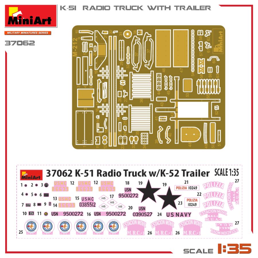 MiniArt K-51 Radio Truck w/ Trailer 1/35