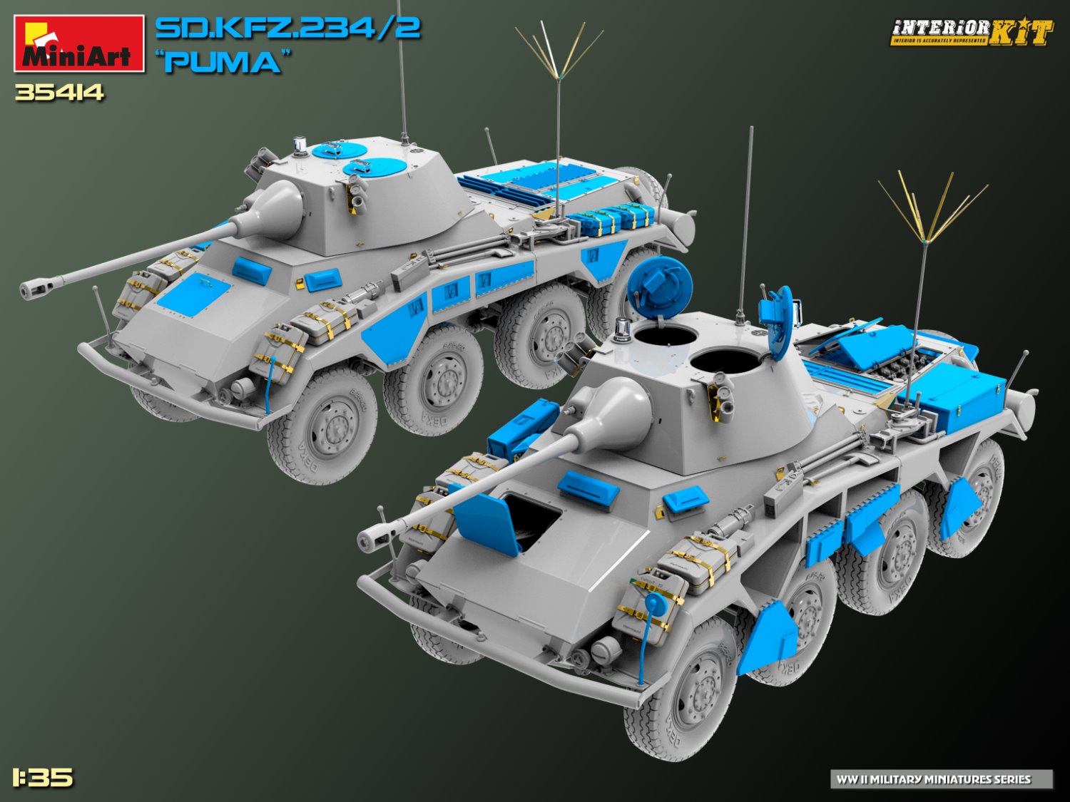 MiniArt Sd.Kfz.234/2 “Puma”. Interior Kit 1/35