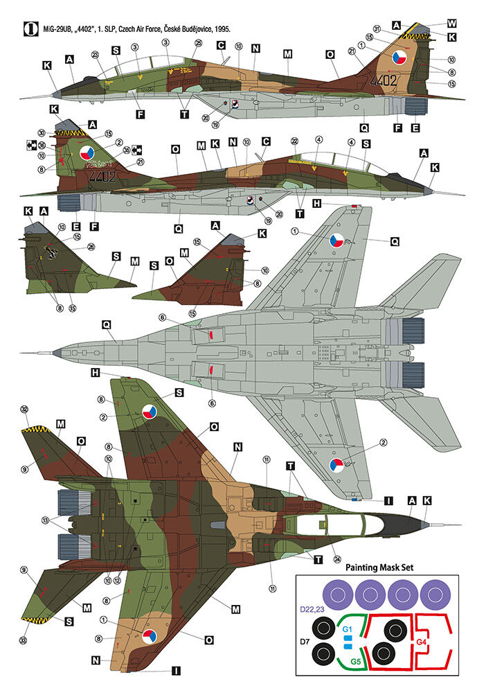 Hobby 2000 MiG-29UB Czech & Slovak Air Force (ČR) 1/48