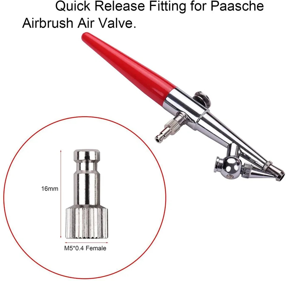Set redukčních konektorů k airbrush pistoli 3v1 (M4, M5, M6)