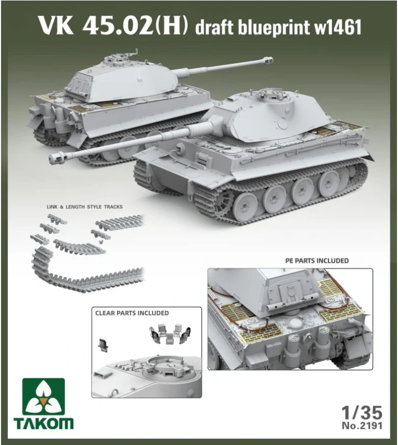 Takom VK 45.02 (H) draft blueprint w1461 1/35
