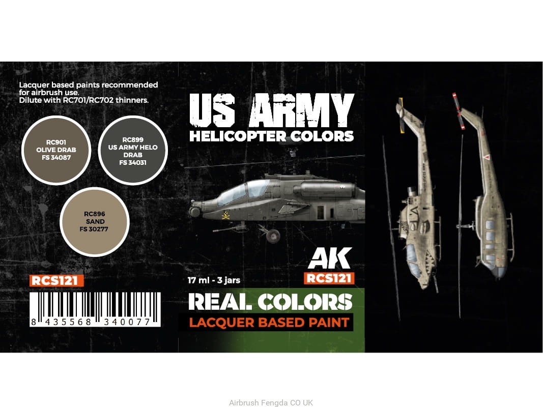 AK US Army Helicopter Colors set (3x 17ml)