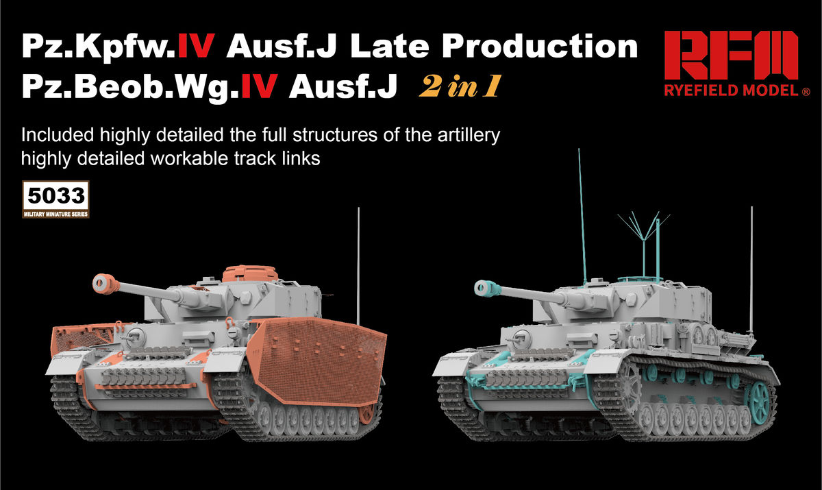 RFM Pz.Kpfw. IV Ausf. J Late Production / Pz.Beob.Wg. IV Ausf. J (2 in 1) 1/35