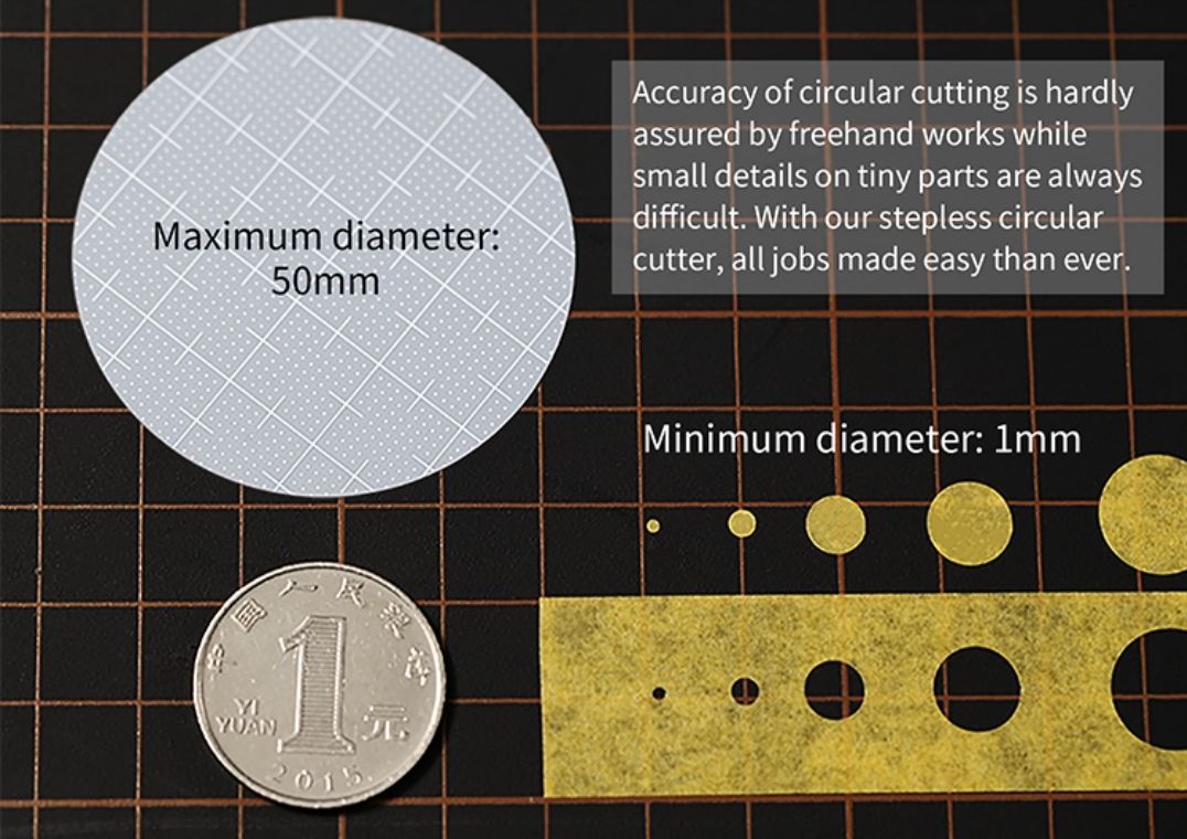 DSPIAE PT-C Integral Stepless Circular Cutter - Kruhová řezačka masek