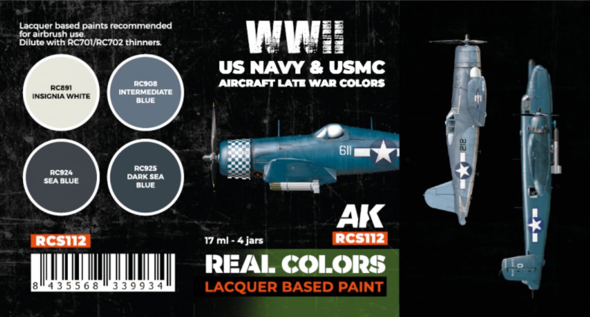 AK WWII US Navy & USMC Aircraft Late War Colors set (4x 17ml)