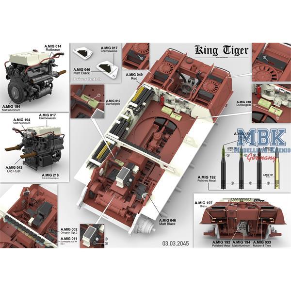 Takom King Tiger Porsche Turret w/Zimmerit - INTERIOR 1/35