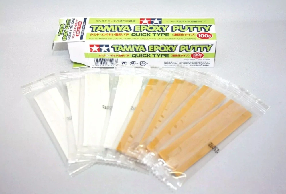 Tamiya Epoxy Putty Quick Dry - 100g / Dvousložkový tmel rychleschnoucí