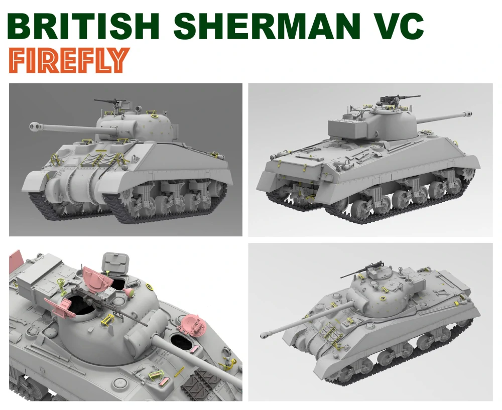 RFM British Sherman VC Firefly with workable track links 1/35