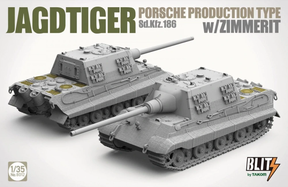 Takom Jagdtiger Porsche Production type Sd.Kfz.186 w/ZIMMERIT 1/35