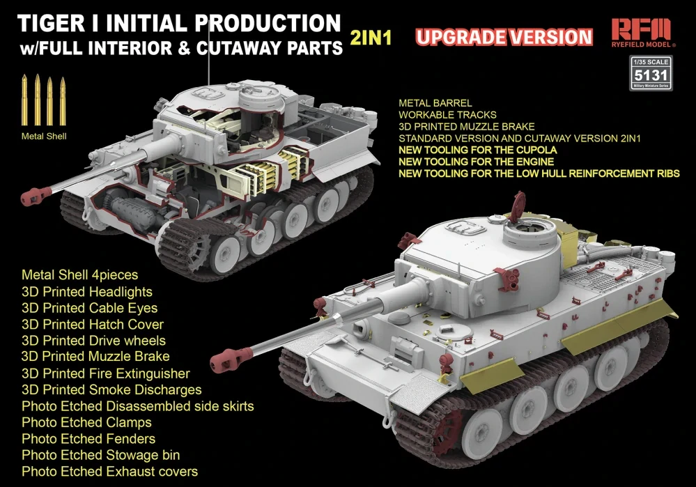 RFM Tiger I Initial production early 1943 W/Full Iinterior (Updated version) 1/35