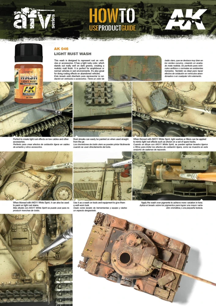 AK Light Rust Wash - 35ml / Světlá rez