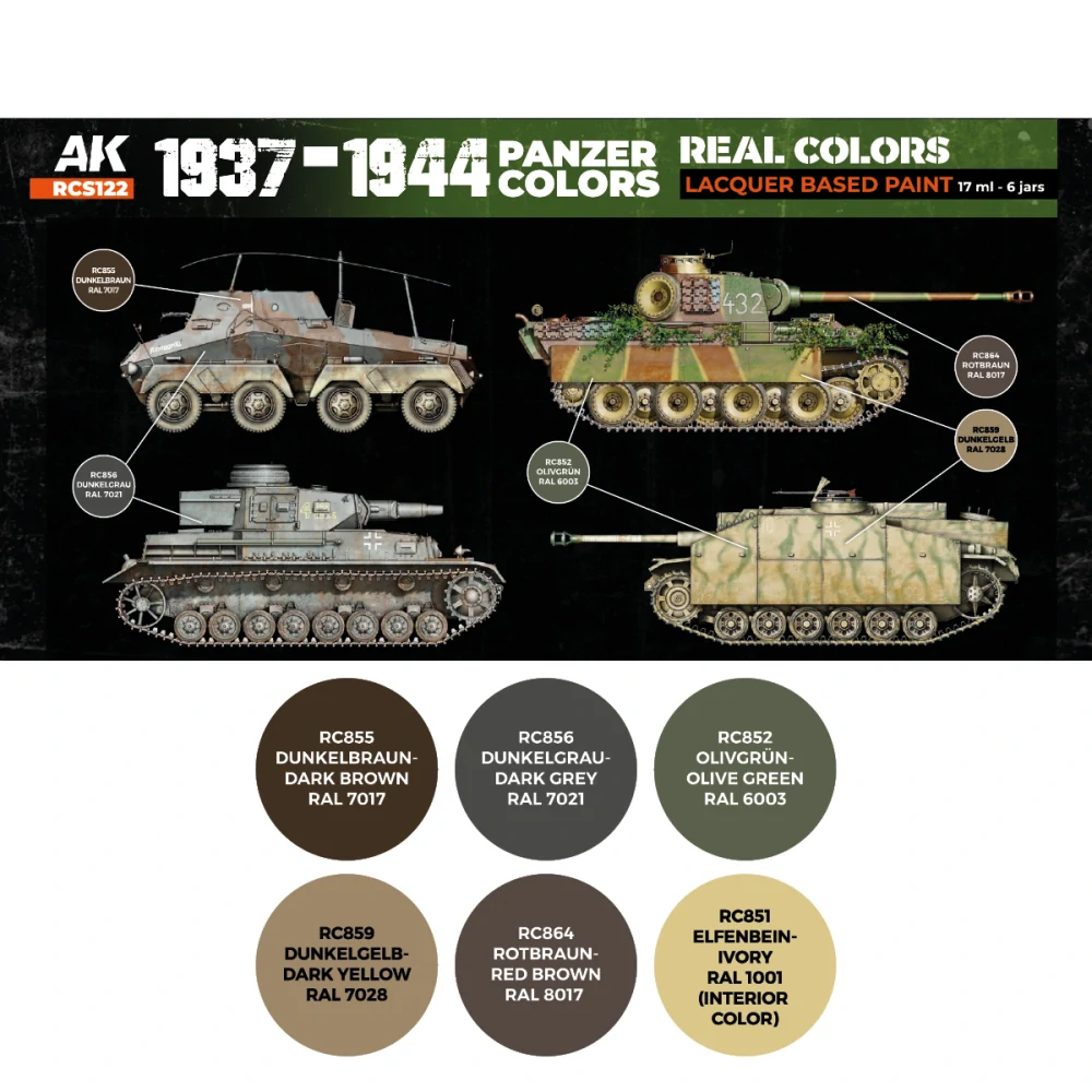 AK 1937-1944 Panzer Colors set (6x 17ml)