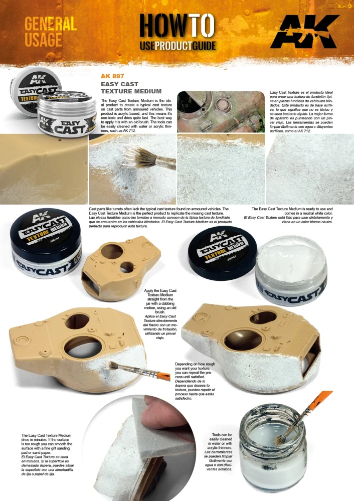 AK Easy Cast Texture (130g) / Tmel pro tvorbu povrchu pancíře