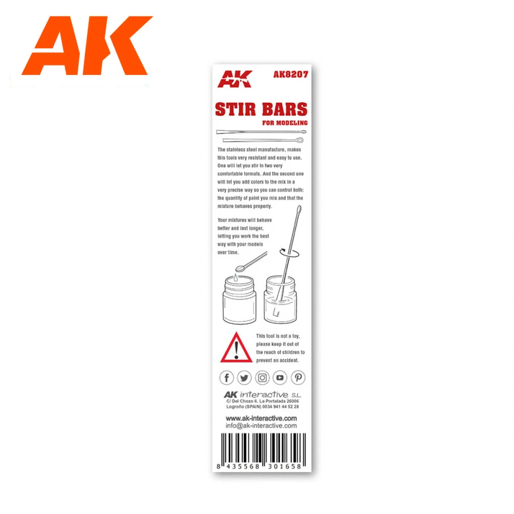 AK Modelling Stirring Bars / Nerezová míchátka 2ks