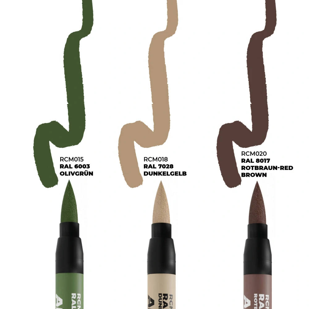 AK Late German AFV Camo Colors – RC Markers set