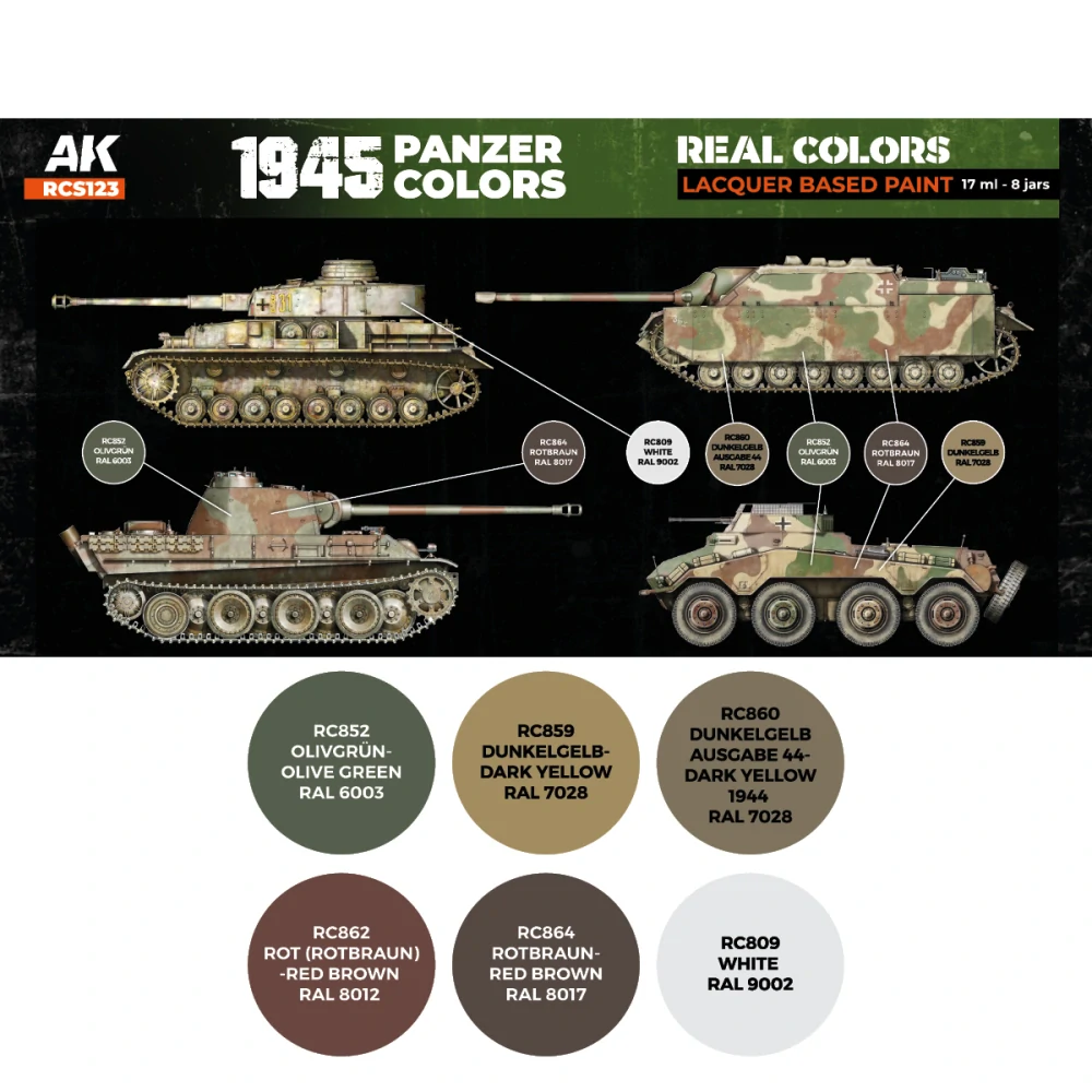 AK 1945 Panzer Colors set (6x 17ml)