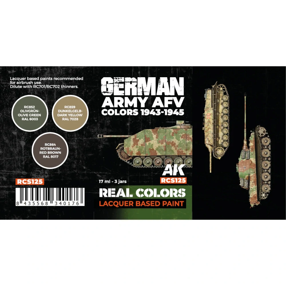 AK German Army AFV Colors 1943-1945 (3x 17ml)