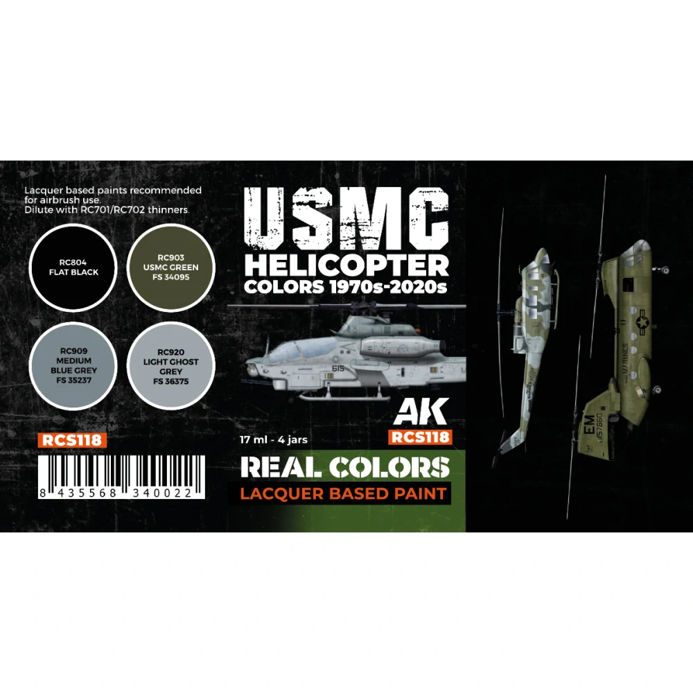 AK USMC Helicopter Colors 1970s-today Colors set (4x 17ml)