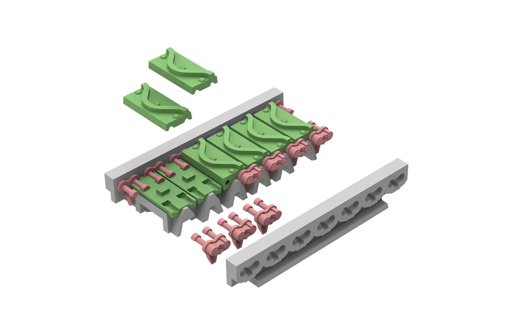 RFM Workable Track Links Type 62 for M4. VVSS - pohyblivé pásy 1/35