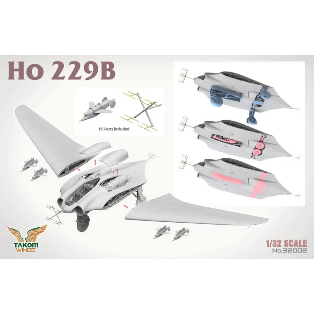 Takom Ho 229 BOX 2 Ho229A + Ho229B + 1/16 Ho229 Pilot-Limited 1/32