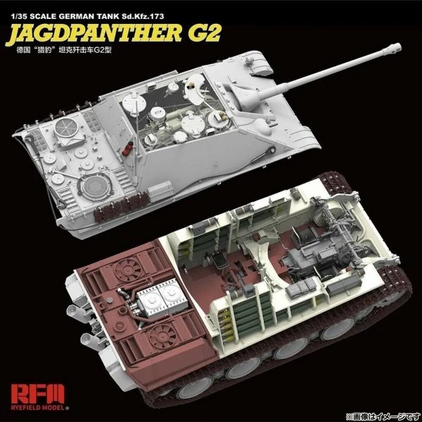 RFM Jagdpanther G2 with full interior & workable track links 1/35