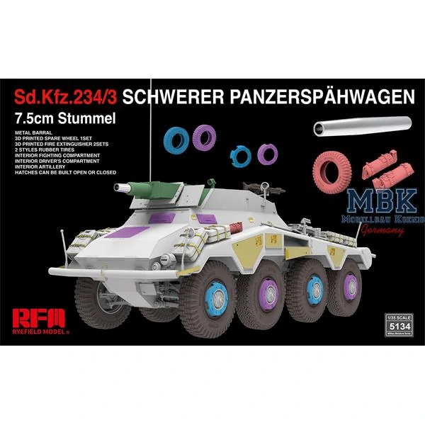 RFM Sd.Kfz. 234/3 Pz.Spähwagen with FULL INTERIOR 1/35