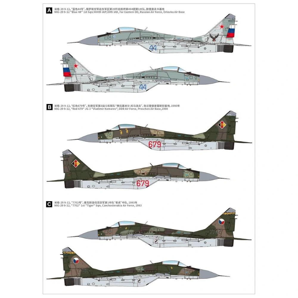 G.W.H MiG-29 Fulcrum-A 9-12 Late Type (ČR!) 1/72