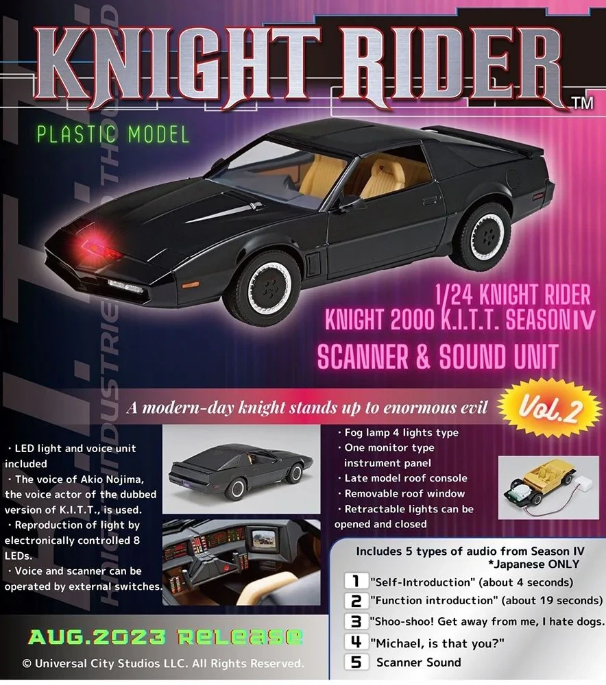 Aoshima Knight Rider 2000 K.I.T.T. Season One Scanner & Sound Unit (LED modul!) 1/24
