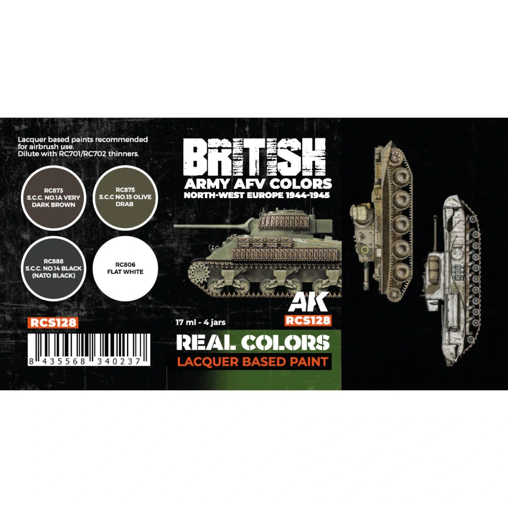 AK British Army AFV Colors. North-West Europe 1944-1945 set (4x 17ml)