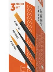 AK Basic brushes set / Sada štětců 3v1