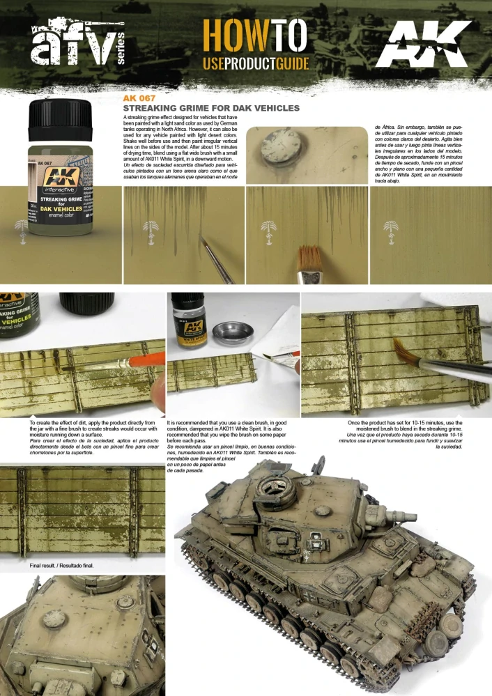 AK Streaking Grime for DAK Vehicles - 35ml / Pro vozidla Afrika Korps