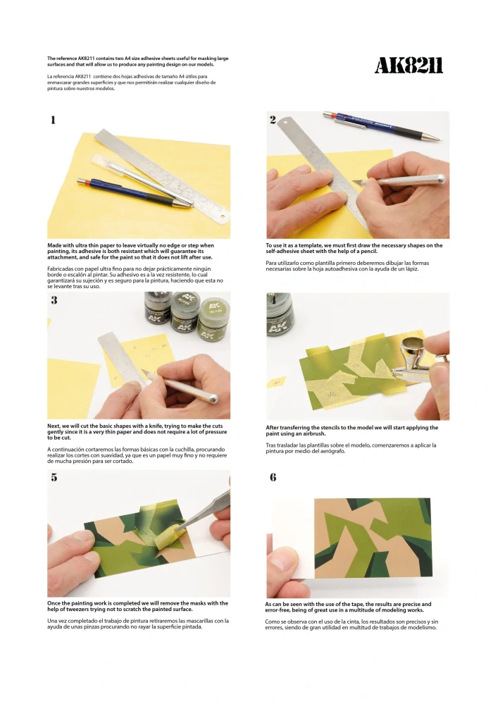 AK Masking sheet A4 X 2 units / Maskovací papír arch čistý