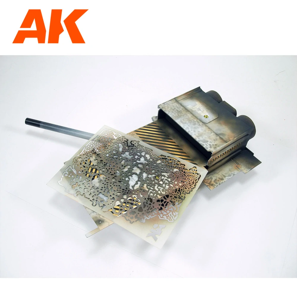 AK Flexible Airbrush Stencil 1/48 - 1/72 / Stříkací patinovací šablona