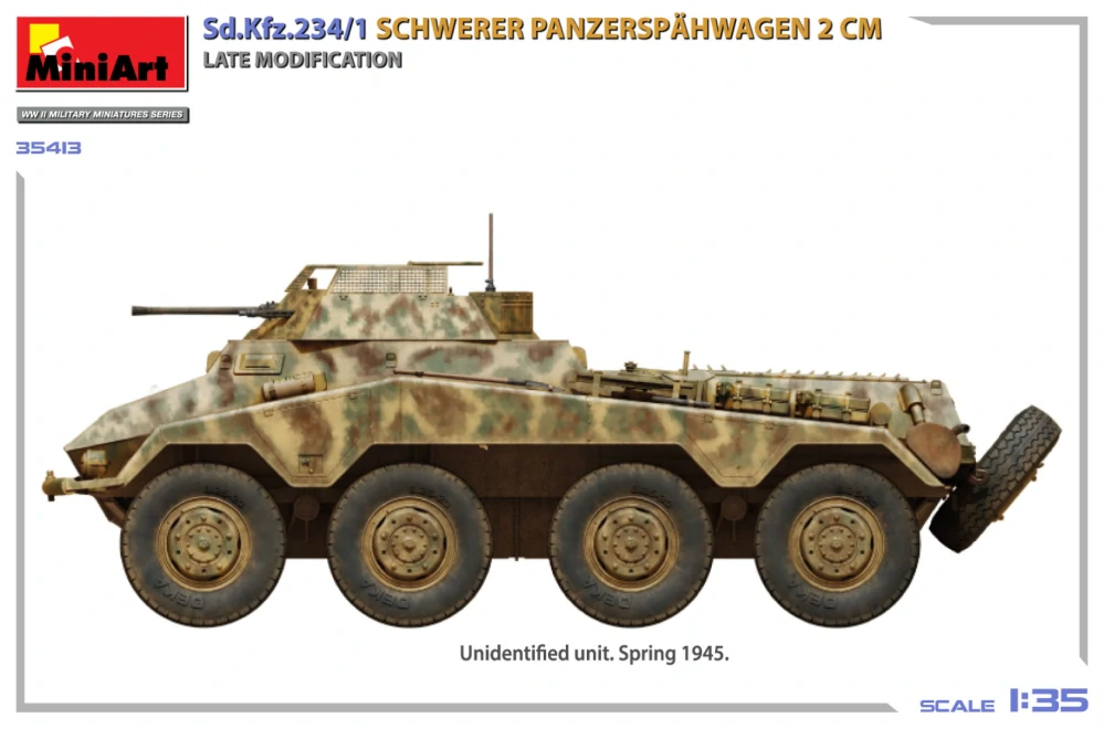 MiniArt Sd.Kfz.234/1 Schwerer Panzerspähwagen (2 cm) Late Mod 1/35