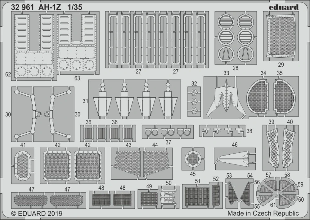 Eduard AH-1Z Interiér + Exteriér (Academy) - detail set 1/35