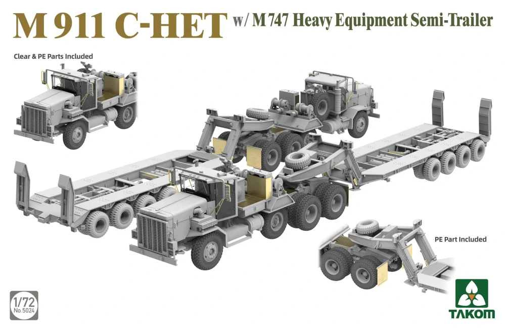 Takom M911 C-HET w/M747 Heavy Equipment Semi-Trailer 1/72