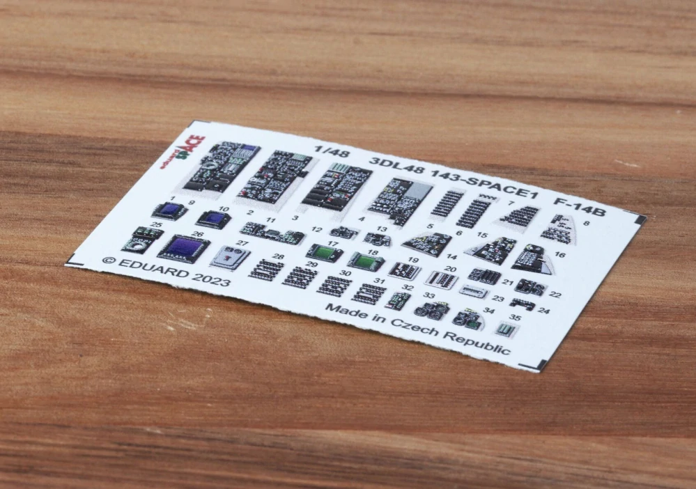 Eduard F-14B SPACE - 3D decal set (Great Wall Hobby) 1/48